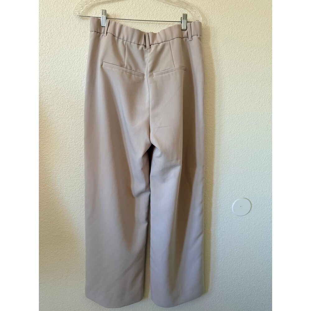 Abercrombie & Fitch Pleated Wide-Leg Dress Pants Beige Womens 31X12 Office - Picture 3 of 16